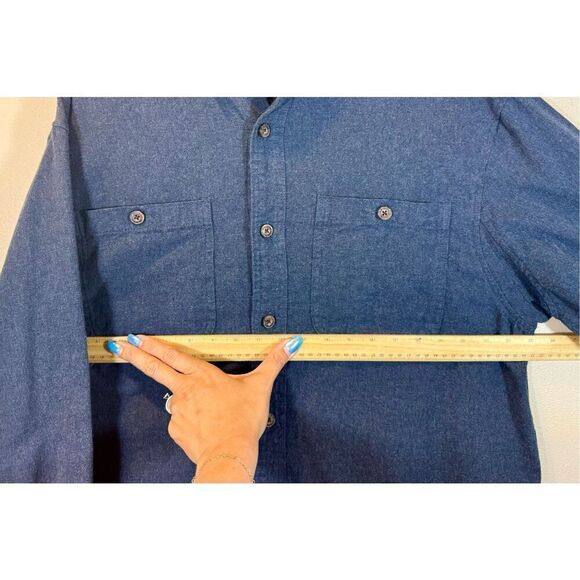 Duluth Trading Co. Men's Blue Ridge Relaxed Fit Jaspe Shirt Large - Picture 10 of 11